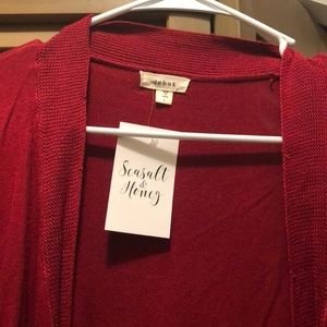 Boutique burgundy L/s cardigan